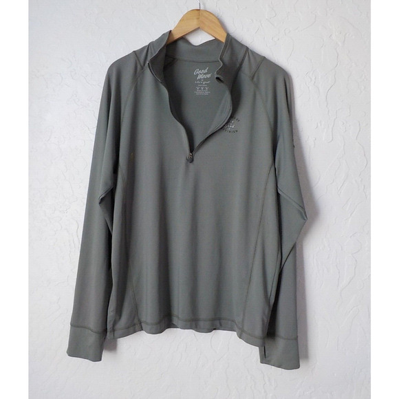 Life Is Good Gray Sports Jacket 1/4 Zip Fitted Outdoors GOOD MOVE Men Sz Medium - Picture 11 of 11